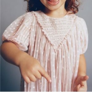 Zara NWT Baby Blush Pink Polka Dot Tulle Dress Size 9-12months